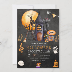 Grusel-Halloween-Party-Einladung zum Haus der Geis Einladung