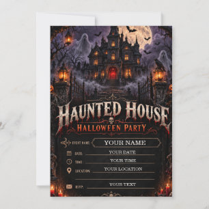 Grusel-Halloween-Party im Gothic-Horror-Stil Einladung