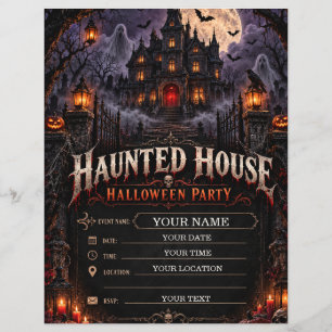 Grusel-Halloween-Party im Gothic-Horror-Stil Flyer