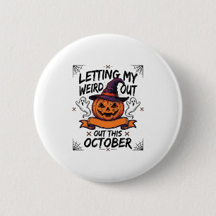 Grusel-Halloween-Shirt mit Kürbis-Geistern_1 Button