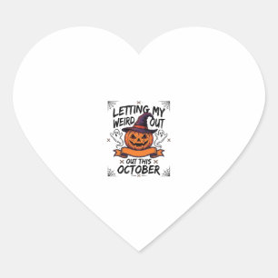 Grusel-Halloween-Shirt mit Kürbis-Geistern_1 Herz-Aufkleber
