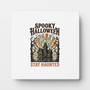Grusel-Halloween-Shirt mit Vintage-Geist P Fotoplatte
