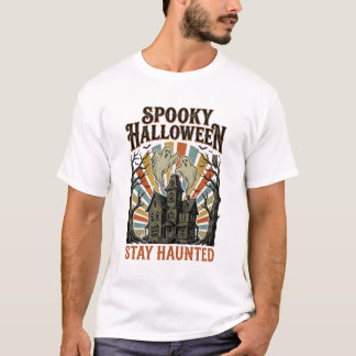 Grusel-Halloween-Shirt mit Vintage-Geist P T-Shirt