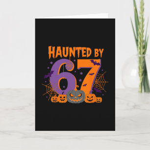 Grusel-Halloween-Skelett Grusel-Sechs Sieben Zahl Karte