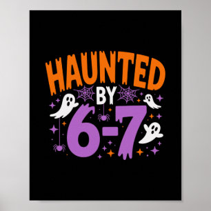 Grusel Halloween Skelett Heimgesucht Sechs Sieben Poster