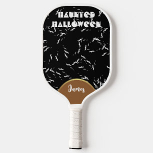 Grusel-Halloween Unheimliche Schwarze Fledermäuse  Pickleball Schläger