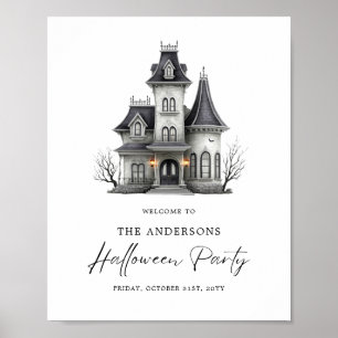 Grusel-Haus-Erwachsenen-Halloween-Party-Willkommen Poster