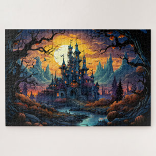Grusel-Haus   Frohes Halloween Puzzle