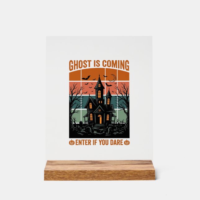 Grusel-Haus Halloween Dekoration Vintage Geist Kom (Vorderseite)