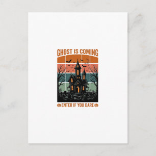 Grusel-Haus Halloween Dekoration Vintage Geist Kom Postkarte