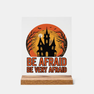 Grusel-Haus-Halloween-Design im Vintage-Stil_1 Acrylschild