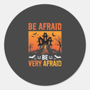 Grusel-Haus Halloween-Design Runder Aufkleber