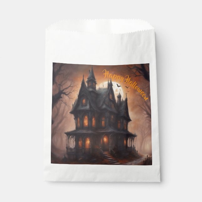 Grusel-Haus-Halloween  Geschenktütchen (Vorderseite)