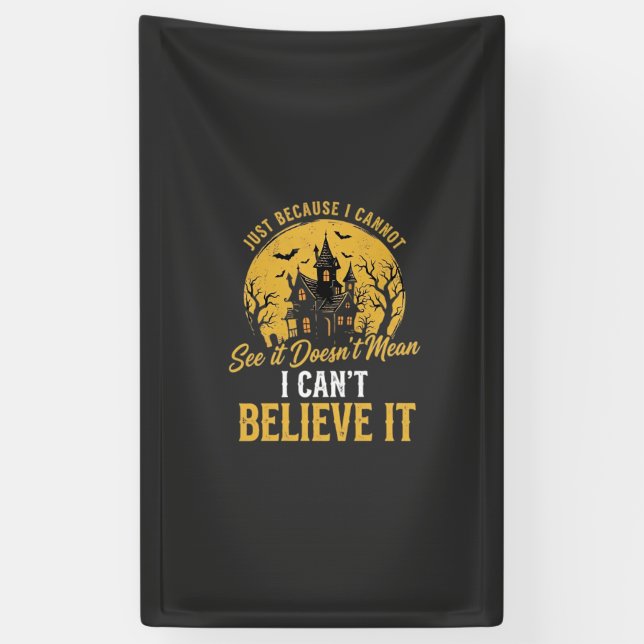 Grusel-Haus Halloween Glaube Es Design_1 Banner (Vertikal)