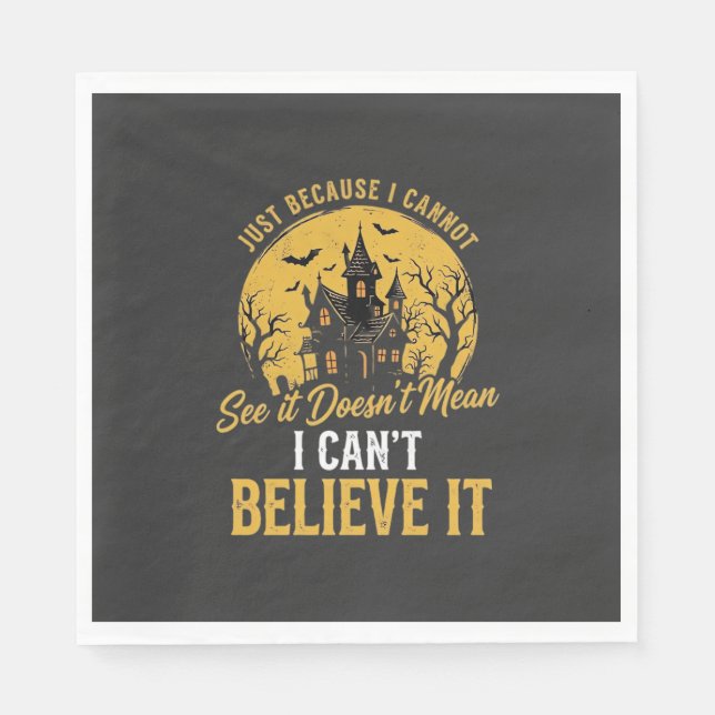 Grusel-Haus Halloween Glauben Sie es Design_1 Serviette (Vorderseite)