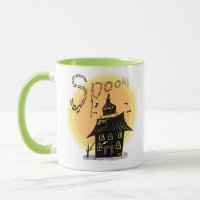 Grusel-Haus Halloween Gruselig Neon-Tasse