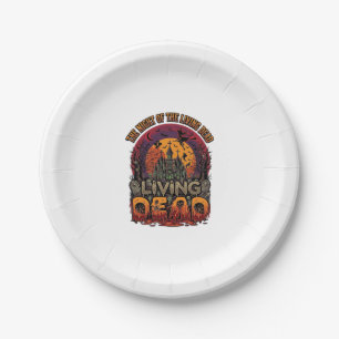 Grusel Haus Halloween Hexe Nacht Lebend Tote Skele Pappteller