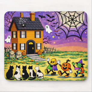 Grusel-Haus-Halloween-Mauspad Mousepad