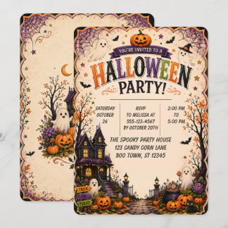 🎃👻 Grusel-Haus Halloween-Party-Einladung 🕸️✨ Einladung