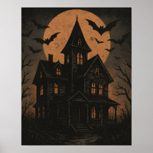 Grusel-Haus Halloween Poster