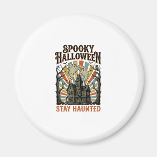 Grusel-Haus Halloween-Shirt mit Vintage-Geist P Magnet