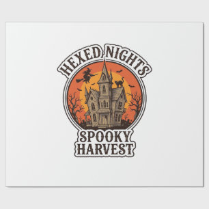 Grusel-Haus Halloween-Shirt Vintage-Gravur De Geschenkpapier