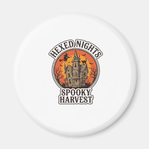 Grusel-Haus Halloween-Shirt Vintage-Gravur De Magnet