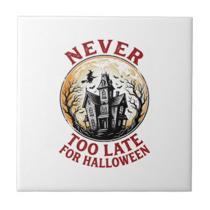 Grusel-Haus-Halloween-vintage-graviertes-Shirt_1 Fliese
