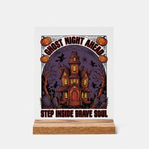 Grusel-Haus Halloween Vintage Gravur Design_1 Acrylschild