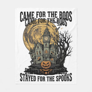 Grusel-Haus Halloween Vintage-Stich Gruselig T Fleecedecke