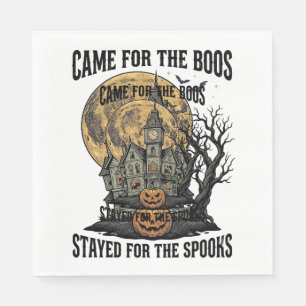 Grusel-Haus Halloween Vintage-Stich Gruselig T Serviette