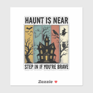 Grusel-Haus Halloween Vintage-Stich Gruselige D Aufkleber