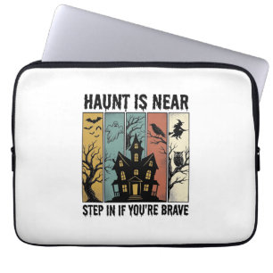 Grusel-Haus Halloween Vintage-Stich Gruselige D Laptopschutzhülle