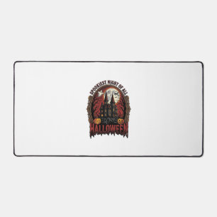 Grusel-Haus Halloween Vintage-Stich Spuk N Schreibtischunterlage