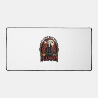 Grusel-Haus Halloween Vintage-Stich Spuk N Schreibtischunterlage