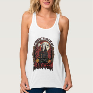 Grusel-Haus Halloween Vintage-Stich Spuk N Tank Top