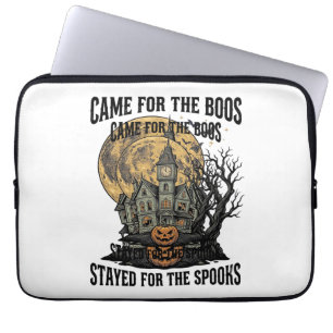 Grusel-Haus Halloween Vintage-Stich Spuk T Laptopschutzhülle