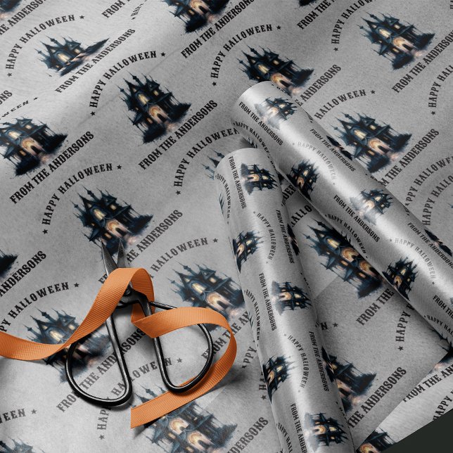 Grusel-Haus im viktorianischen Stil zum Halloween Geschenkpapier (Von Creator hochgeladen)