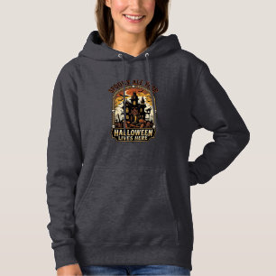 Grusel-Haus im Vintage-Stil Halloween ganzjährig_1 Hoodie