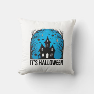 Grusel-Haus-Mond Vintage-Stich Halloween Des Kissen