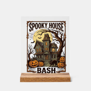 Grusel-Haus-Party Vintage-Stich Halloween-Dekorati Acrylschild