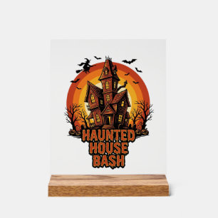 Grusel-Haus-Party Vintage-Stich Halloween-Dekorati Acrylschild