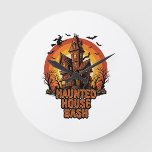 Grusel-Haus-Party Vintage-Stich Halloween-Dekorati Große Wanduhr
