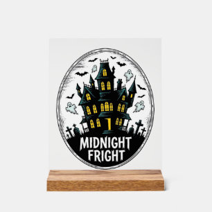 Grusel-Haus-Shirt Gruselige Nacht Halloween Vektor Acrylschild