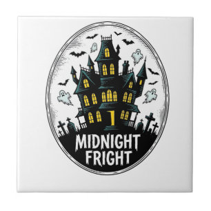 Grusel-Haus-Shirt Gruselige Nacht Halloween Vektor Fliese
