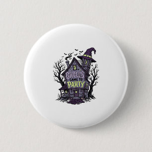 Grusel-Haus-Shirt Süß Gruselige Party Halloween De Button