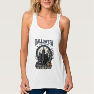 Grusel-Haus-Shirt Vintage-Gravur Gruselige Saison Tank Top