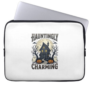 Grusel-Haus-Shirt Vintage-Halloween-Cottage-Desi Laptopschutzhülle