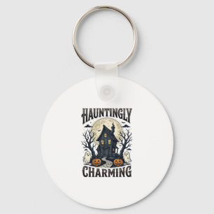 Grusel-Haus-Shirt Vintage-Halloween-Cottage-Desi Schlüsselanhänger