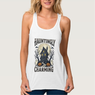 Grusel-Haus-Shirt Vintage-Halloween-Cottage-Desi Tank Top
